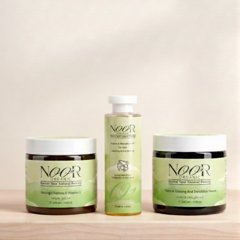 مجموعة الحنة والسدر وزيت الباتانا