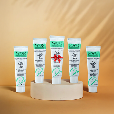 عرض معجون اسنان طبيعي بالمرة و شجرة الشاي