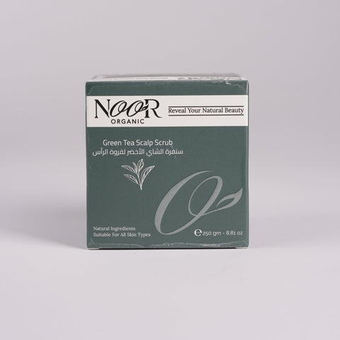 سنفرة الشاي الأخضر لفروة الرأس