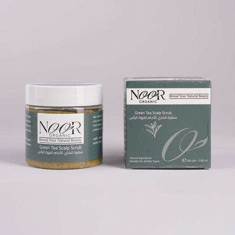 سنفرة الشاي الأخضر لفروة الرأس